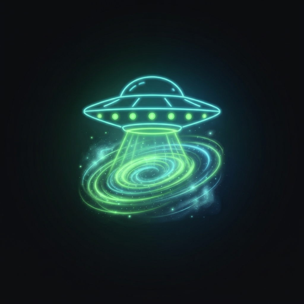 Night sky with an unexplained light